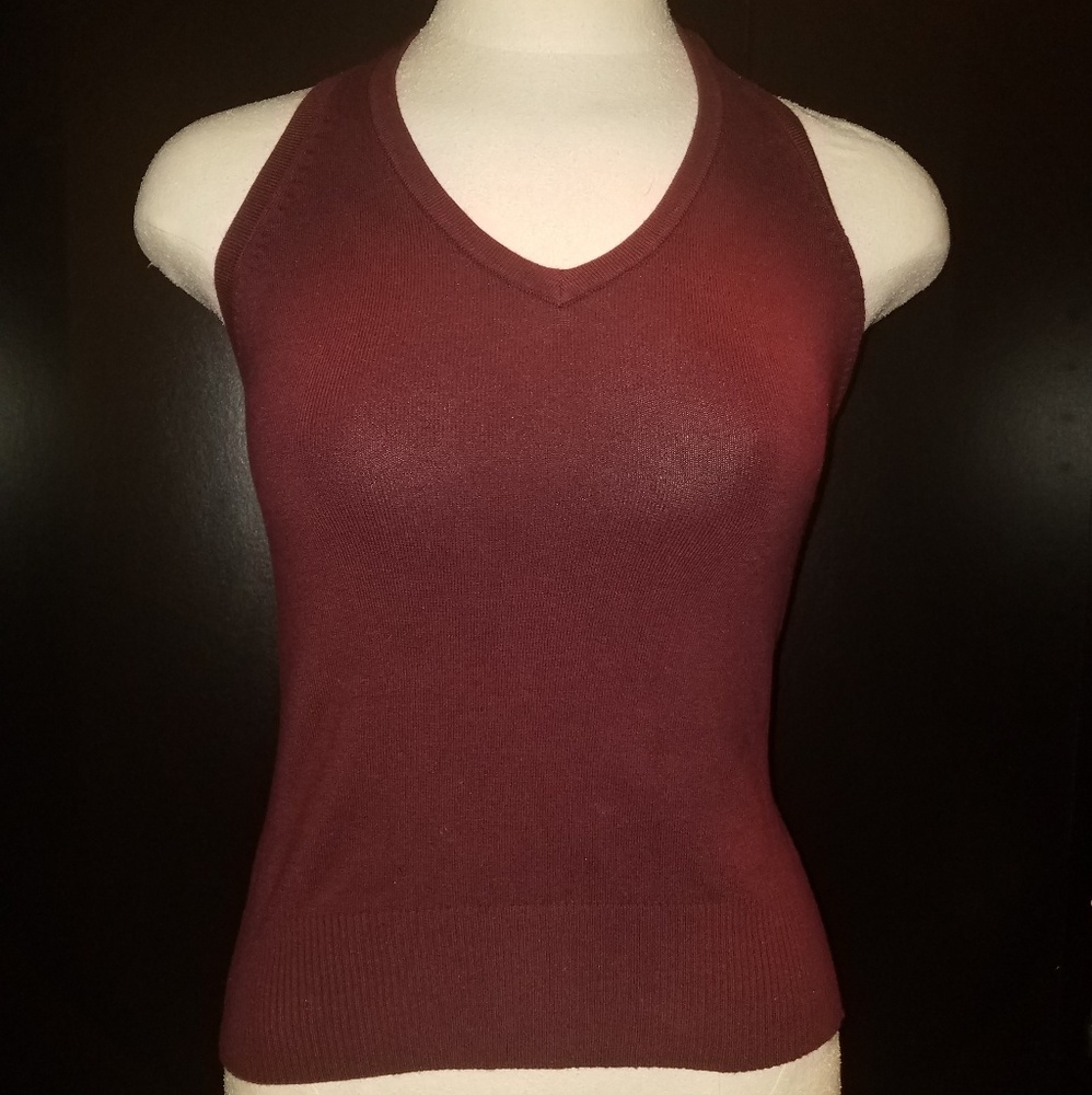 Fitted Burgundy Halter top...NWT